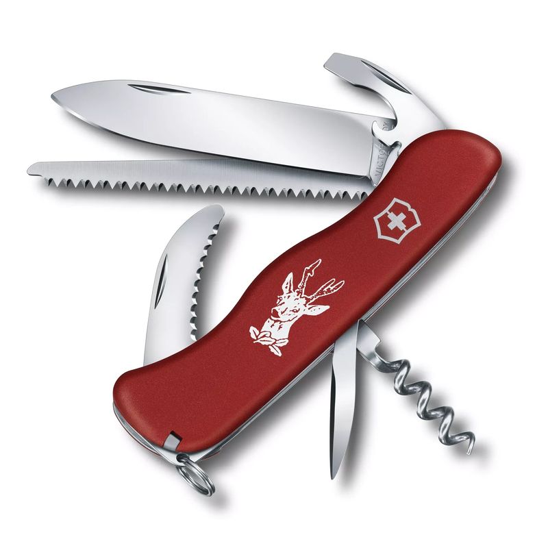 VICTORINOX - Navaja Victorinox Hunter De 111Mm - 12 Funciones Color Rojo