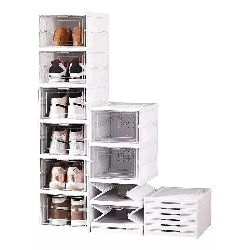 MUNDO MAGIA - Zapatera Plegable Organizador 6 Niveles Una Pieza Firme