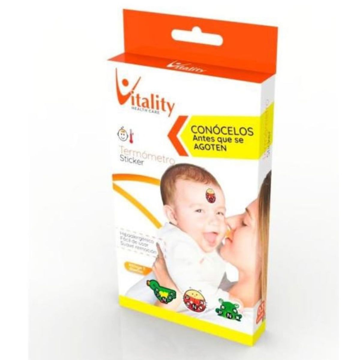 ANDES VITALITY - Sticker Termometro Infantil Pediatrico Kids Caja X3 Unidades