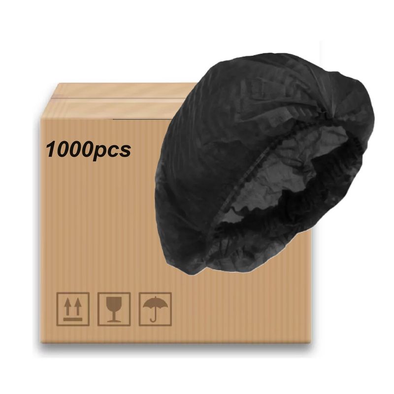 GENERICO - Gorro Cofias Tresor Desechable Negro ( 1000 Unidades)