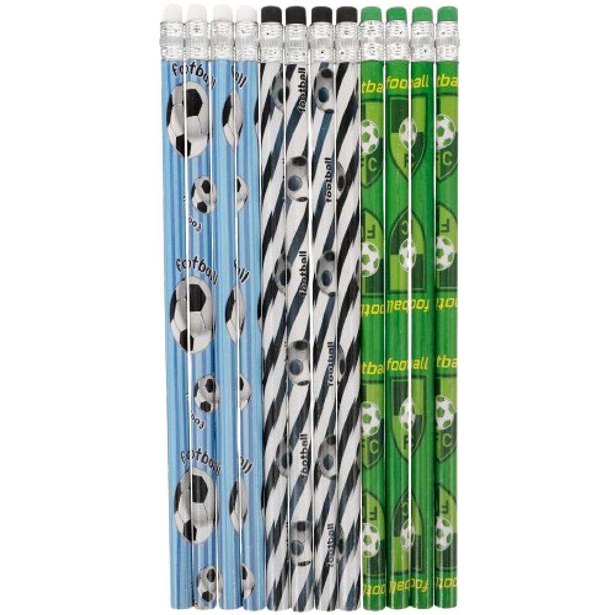 GENERICO - Set 24 lápices grafitos temática de fútbol