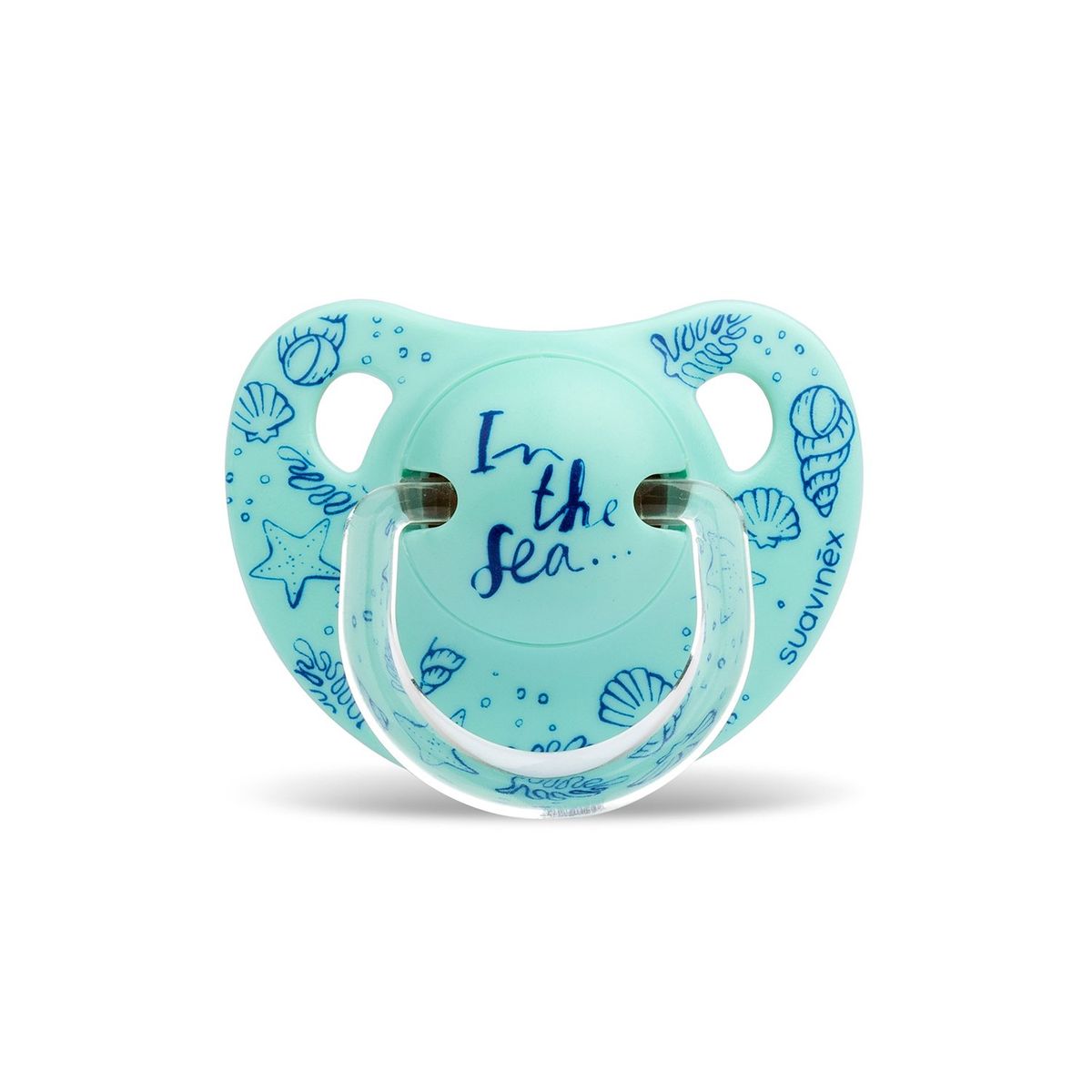 SUAVINEX - CHUPETE ANATOMICO SILICONA 6-18M + BROCHE REDONDO IN THE SEA