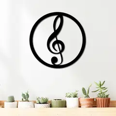 ELAB PROPIA - Cuadro Decorativo Clave Musical 40cm - Madera Fun Republic