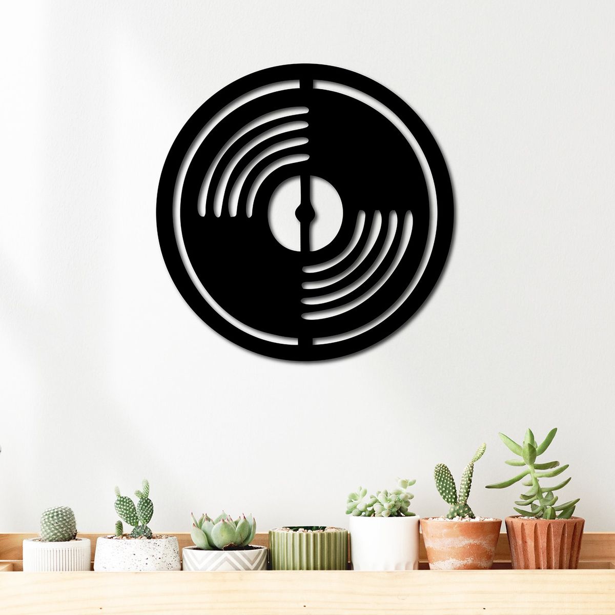 ELAB PROPIA - Cuadro Decorativo Disco de Vinilo 40cm - Madera Fun Republic