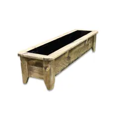 GENERICO - Macetero O Jardinera De Madera Color Roble 100x35x30