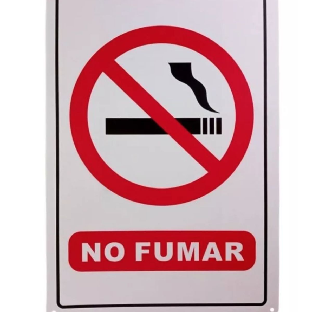 GENERICO - Señaletica Cartel Adhesivo Prohibido Fumar 20x30cm