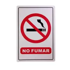 GENERICO - Señaletica Cartel Adhesivo Prohibido Fumar 20x30cm