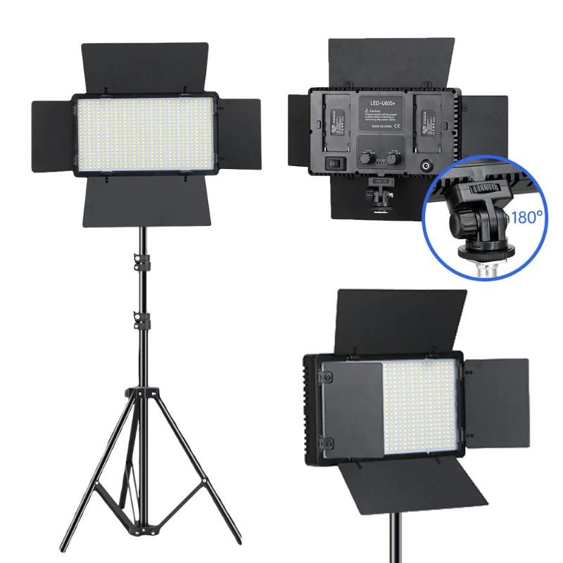 GENERICO - Kit Profesional Luz Relleno Con Trípode Reflector Pro 600led
