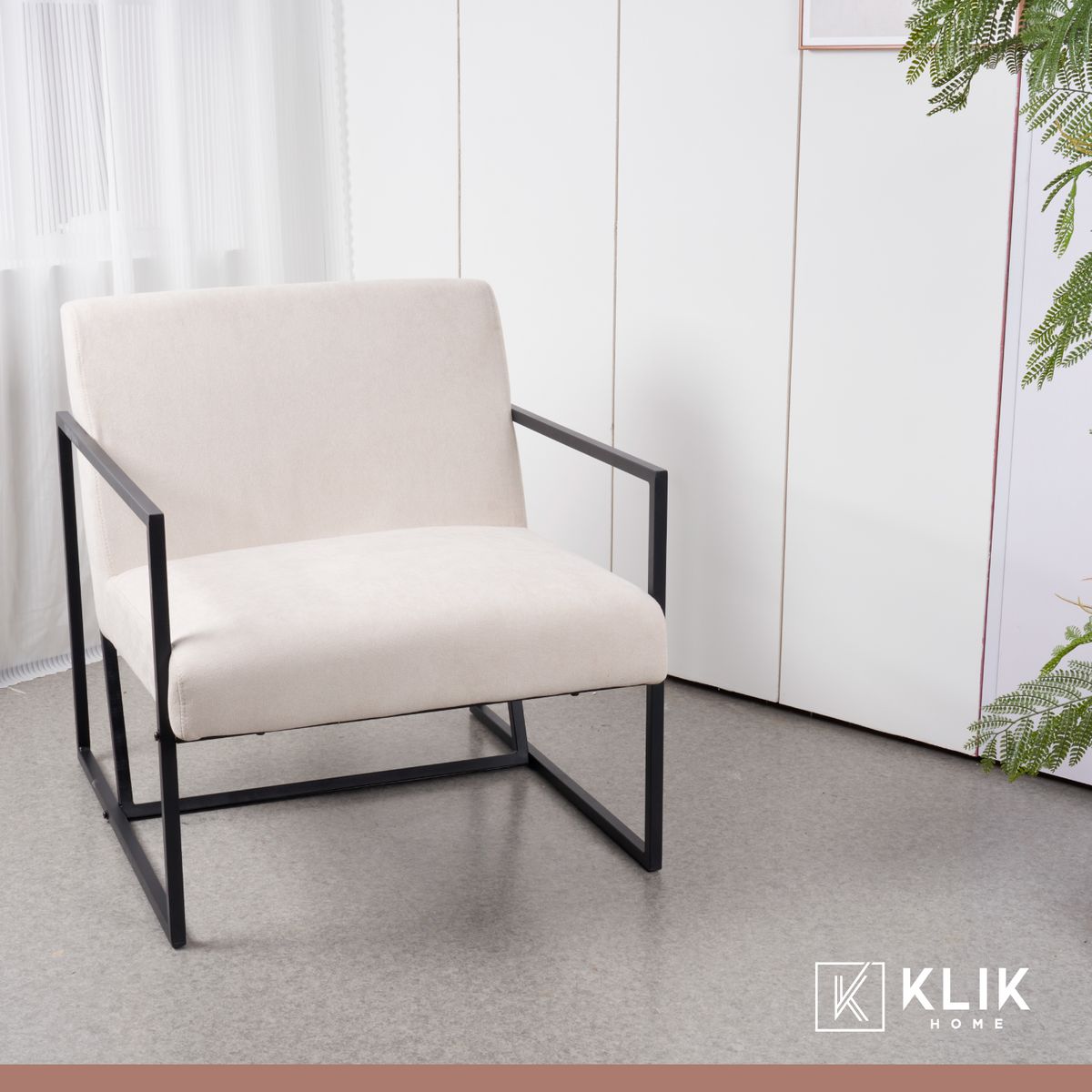 KLIK - Poltrona Modern Fabric - Beige.