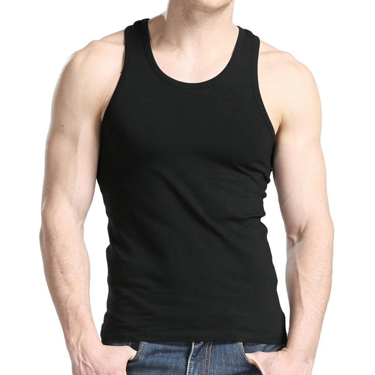 EVERSO - Pack 3 Camisetas Algodón Sin Manga,musculosas Hombre