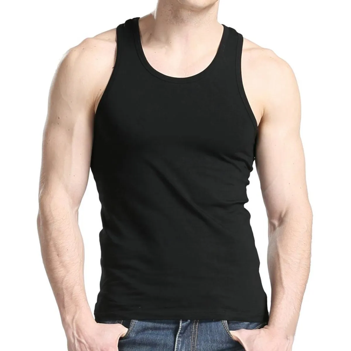 EVERSO - Pack 3 Camisetas Algodón Sin Manga,musculosas Hombre