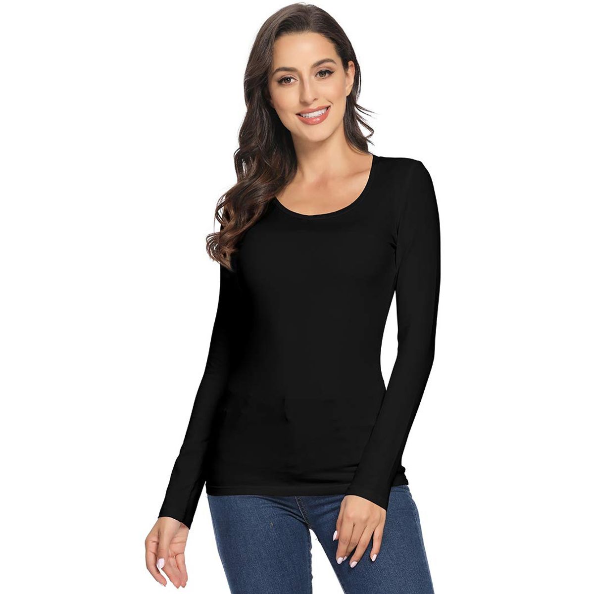 EVERSO - 6 Camisetas Bambú Mujer Con Polar COLOR SURTIDOS-