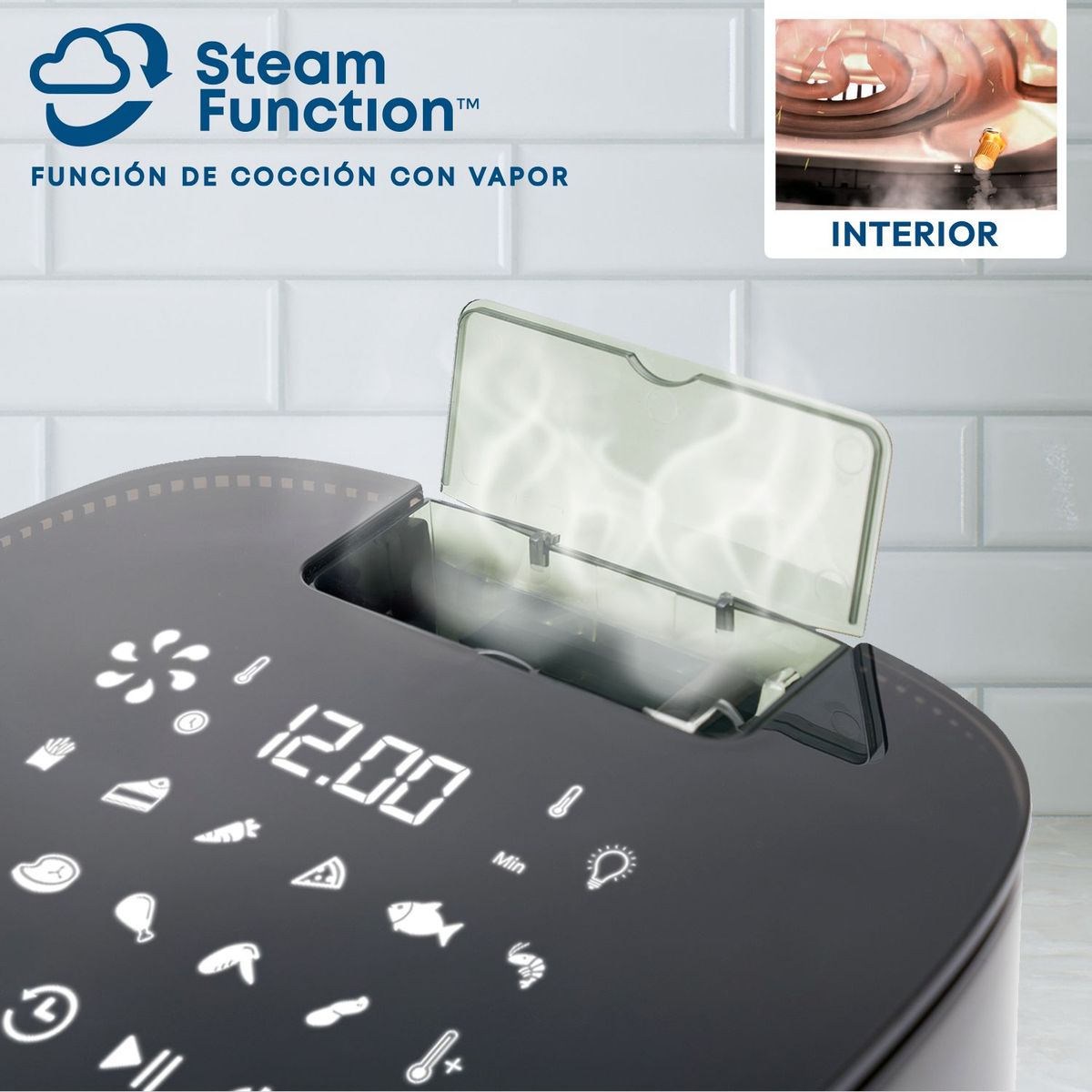 TELEFUNKEN - Freidora de Aire y Vapor Telefunken 7lts EasyFryer ST