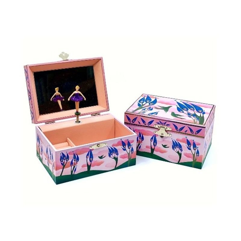 GALILEO - Joyero Musical Ethereal - Con Porta Anillos y Espejo Ancho - Aves