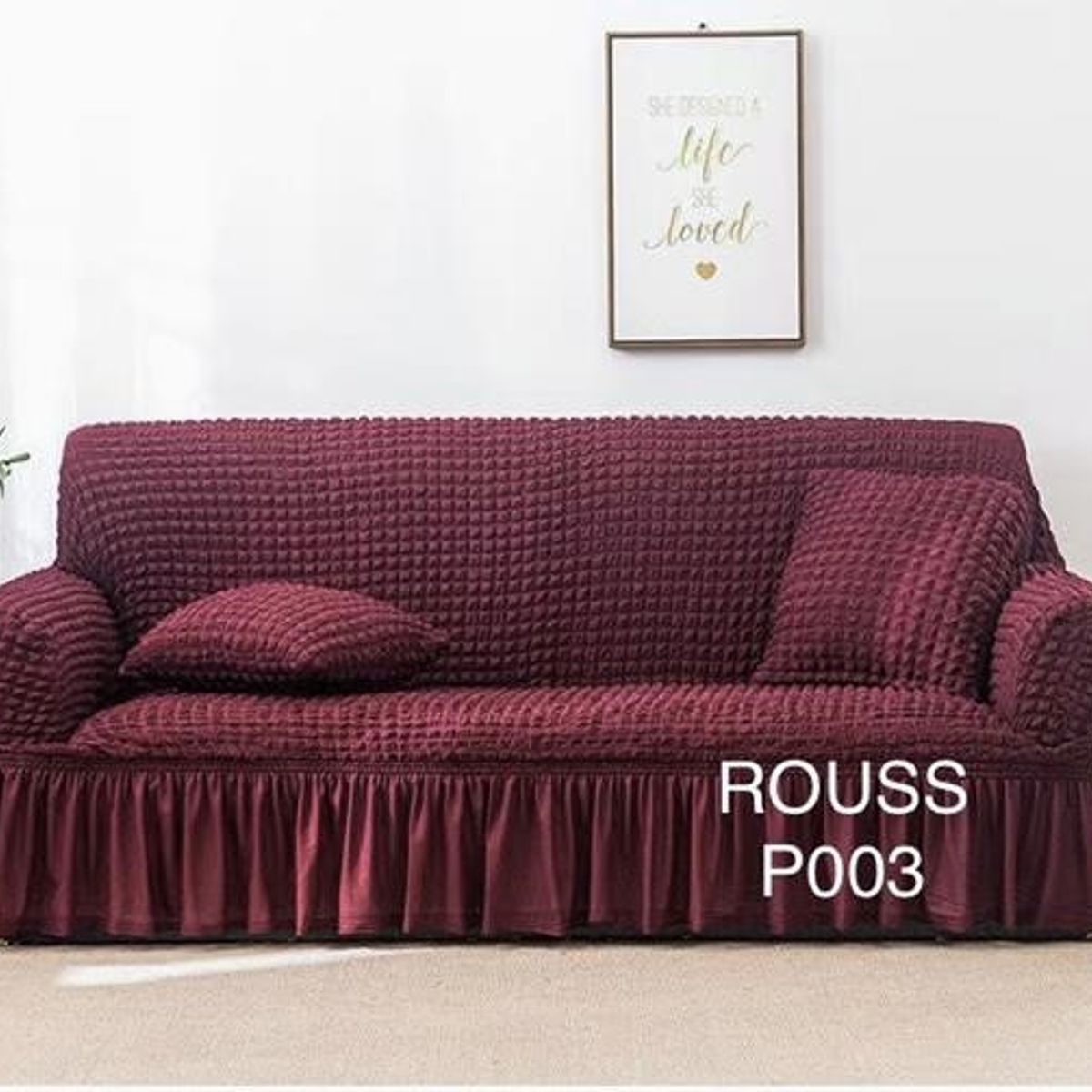 ANGELES DEL HOGAR - Fundas Para Sofa Cubresillones Turcos Cuadrille 2 cuerpo