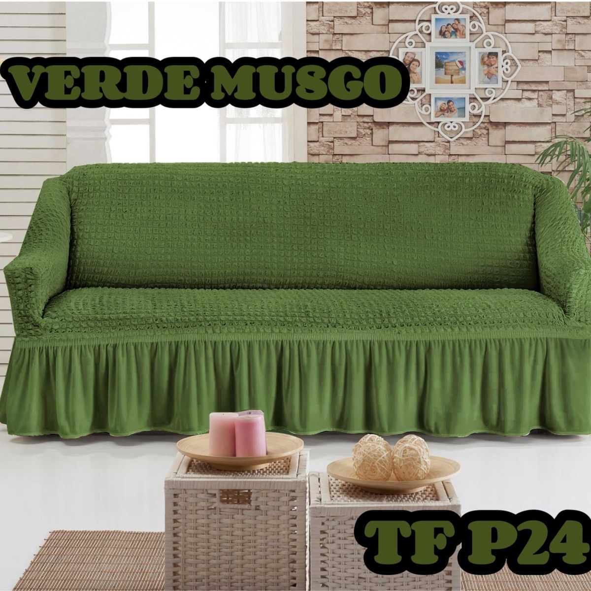 ANGELES DEL HOGAR - Fundas Para Sofa Cubresillones Turcos Cuadrille 3 cuerpo