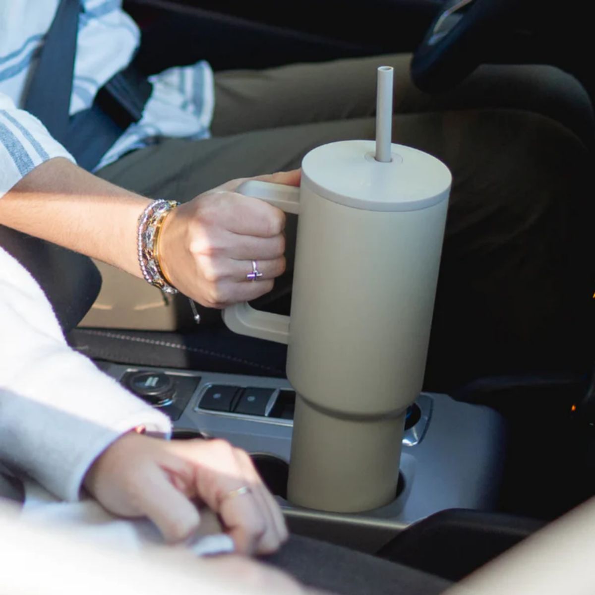 GENERICO - Vaso Mug Térmico 1200 ml Premium Doble Pared Frío y Calor NIEVE