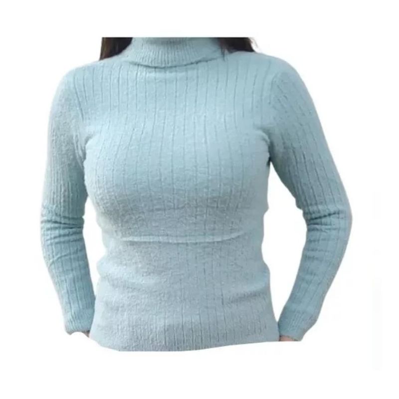 GENERICO - Sweter Cuello Alto PB-D3 - Celeste