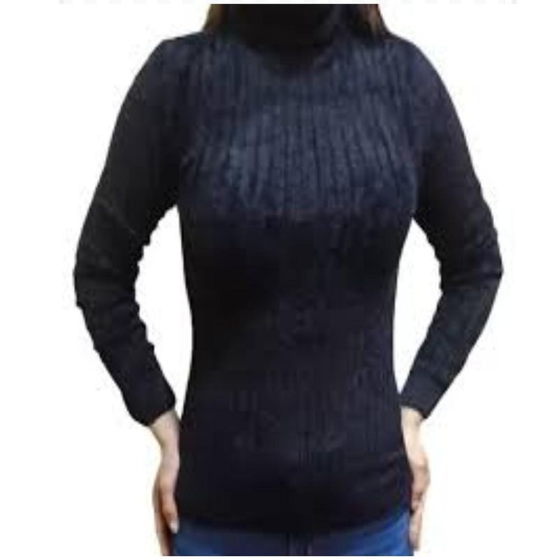GENERICO - Sweter Cuello Alto PB-D3 - Celeste