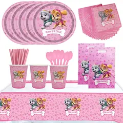 GENERICO - Pack Cotillón Globos Skye Paw Patrol 10 Niñas - Globifiesta