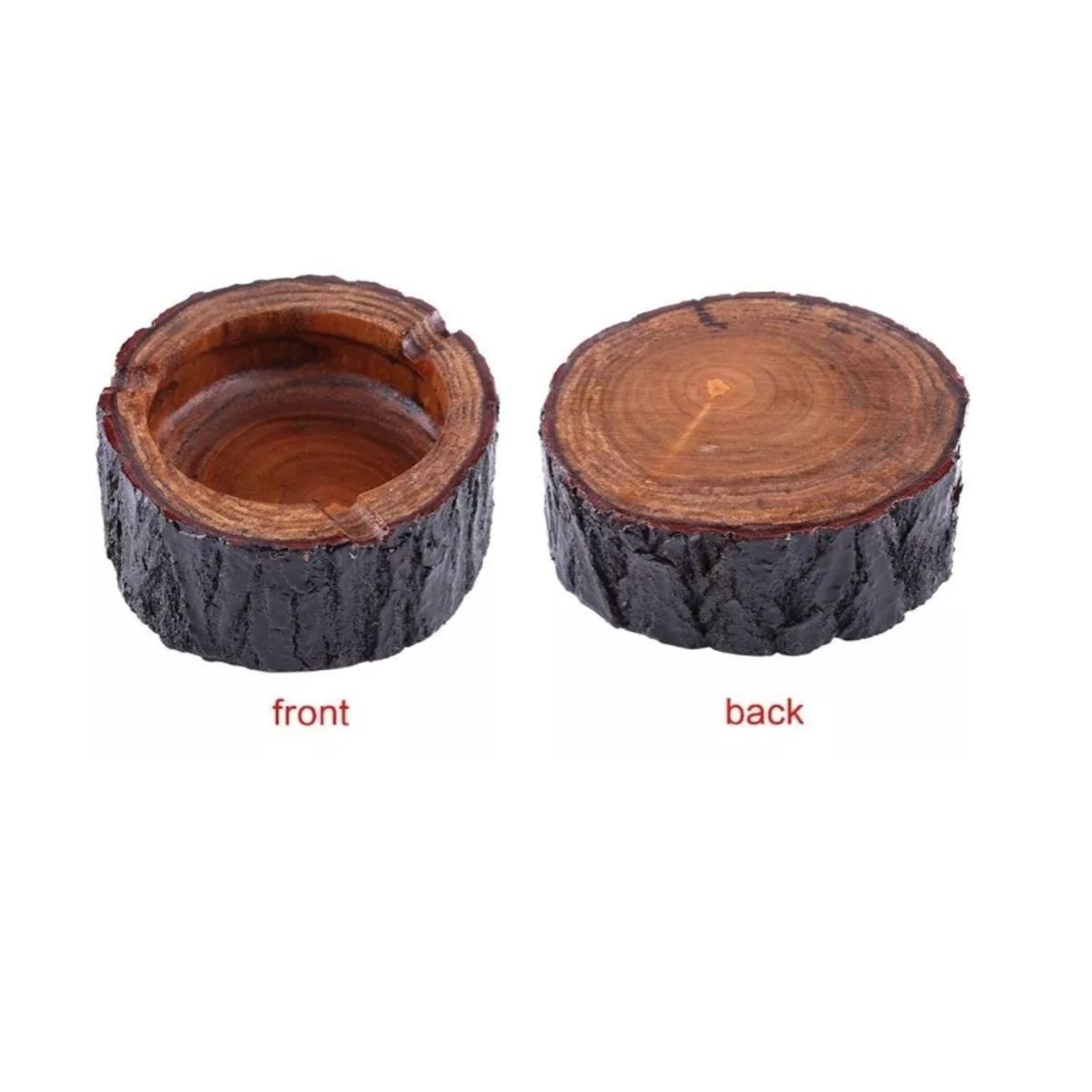 GENERICO - Cenicero Corteza Madera Natural 12x4 Cms Interior Y Exterior