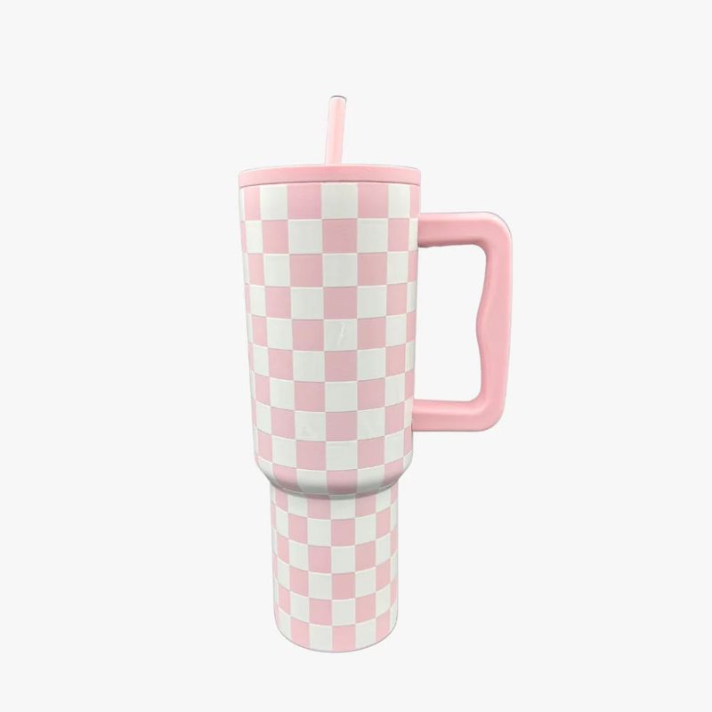 GENERICO - VASO TERMICO PREMIUM 1200ML ROSA JAQUE MATE