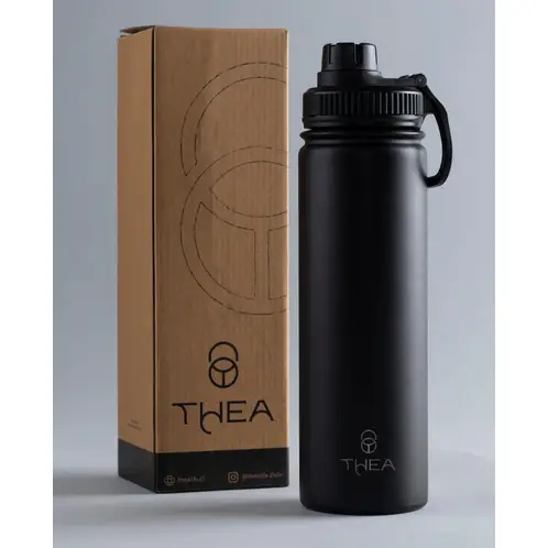 THEA - Botella Black Insulada 650 ml - Negro