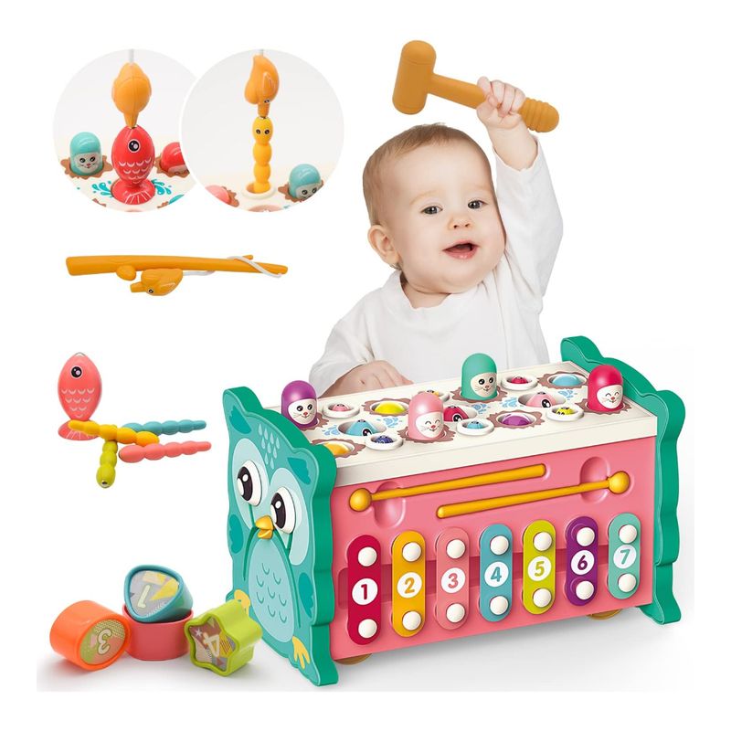 GENERICO - Pega Topo 8 en 1 Juguete Multi Didáctico Montessori