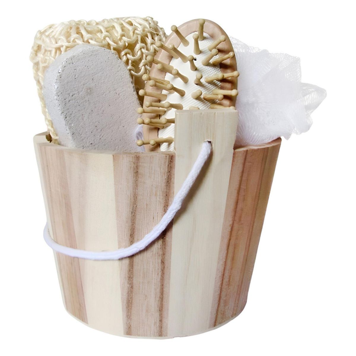 IMPORTCLICK - Canasto Madera Belleza Cuidado Personal - Café Claro