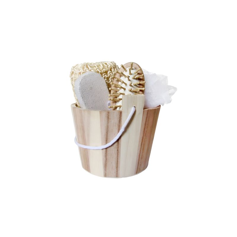 IMPORTCLICK - Canasto Madera Belleza Cuidado Personal - Café Claro