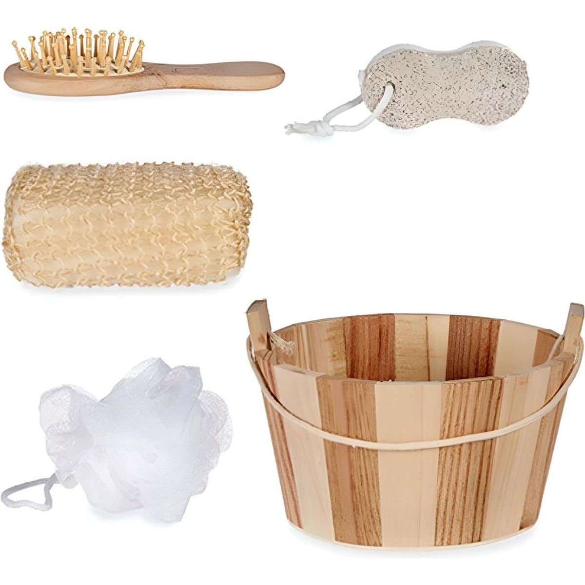 IMPORTCLICK - Canasto Madera Belleza Cuidado Personal - Café Claro