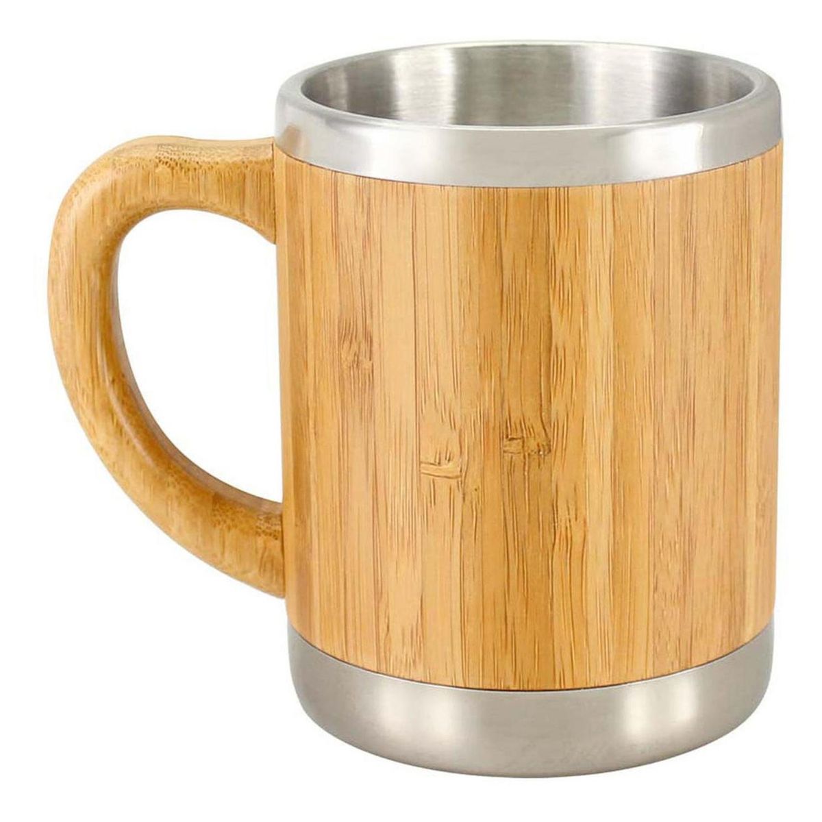 IMPORTCLICK - Mug Taza Madera Bambú Con Asa Ecológico 350 ML