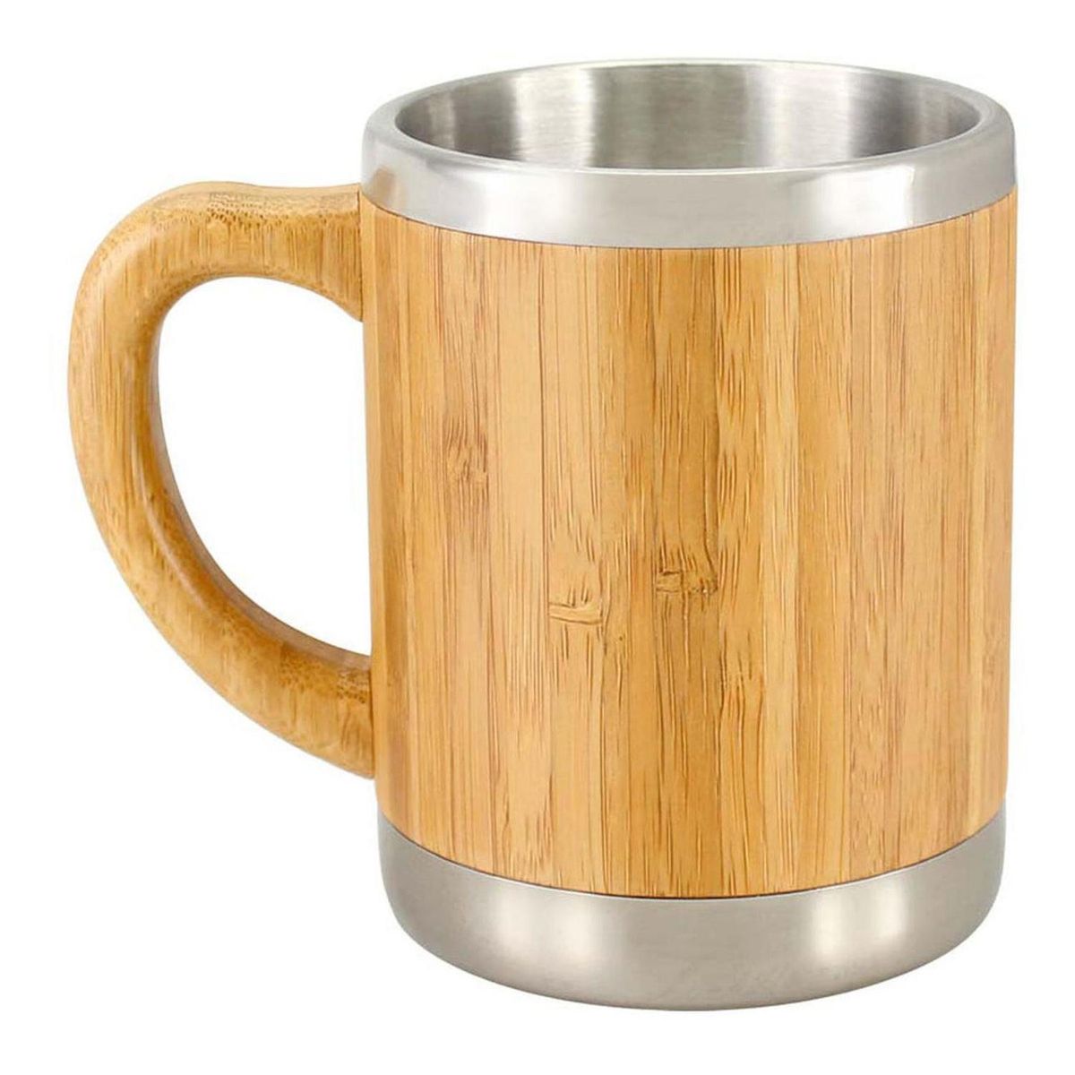 IMPORTCLICK - Mug Taza Madera Bambú Con Asa Ecológico 350 ML