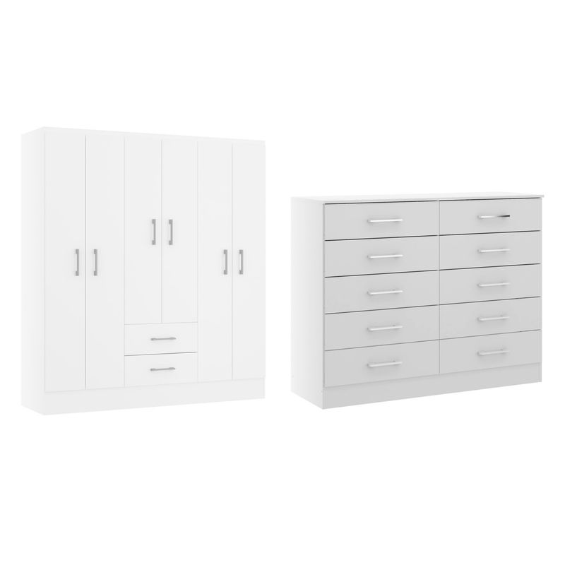 RIMEIS LTDA - Combo closet 6 puertas + Comoda 10 cajones R-301315