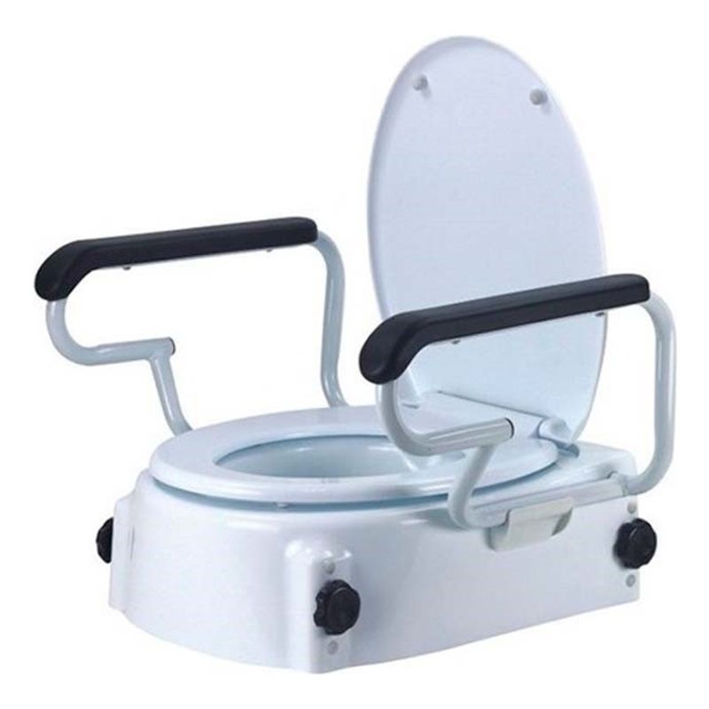 U BUY - Alza Baño Fijacion Externa Apoyabrazos Y Tapa