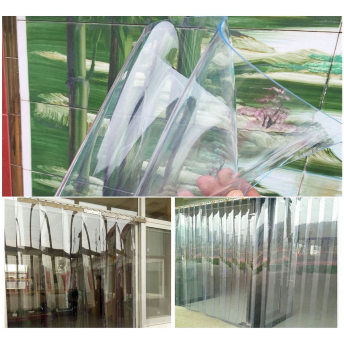 U BUY - Cortina Lama Lisa 2x200mm Pvc Rollo 30 Mts