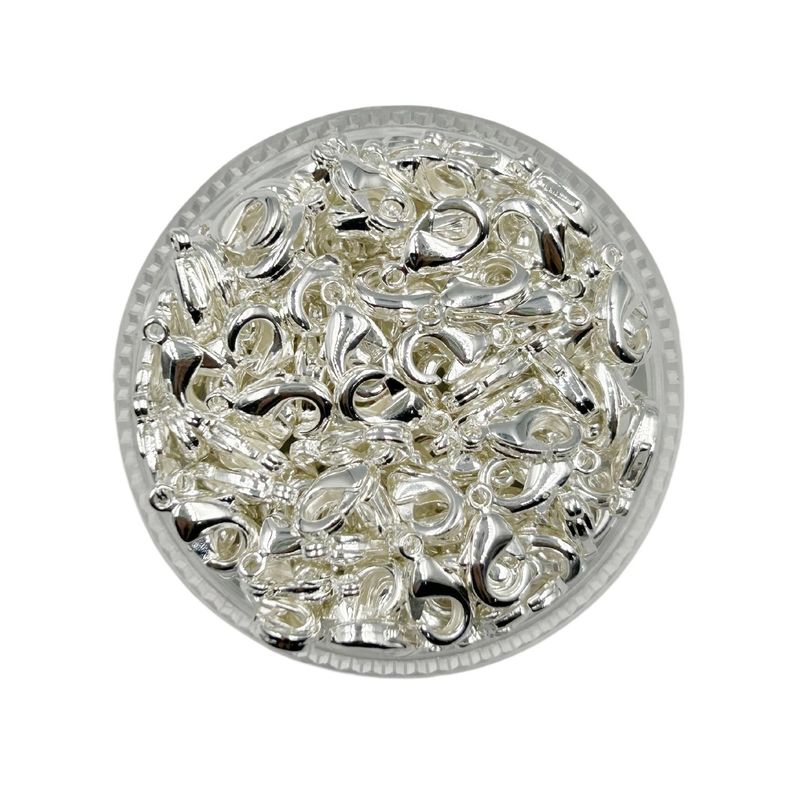 GENERICO - Broches Caimán Para Bisutería De Baño De Oro 5gr - Plateado