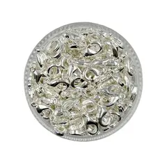 GENERICO - Broches Caimán Para Bisutería De Baño De Oro 5gr - Plateado