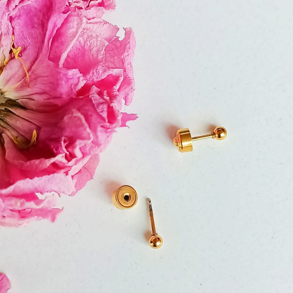 ELBAULDEJUMA - Aros Pendientes Abridores 3mm Enchapado En Oro 18k bebe