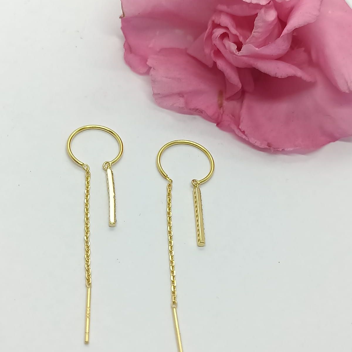 ELBAULDEJUMA - Pendientes Monolith en plata fina ley S925 enchapados en oro 18kl