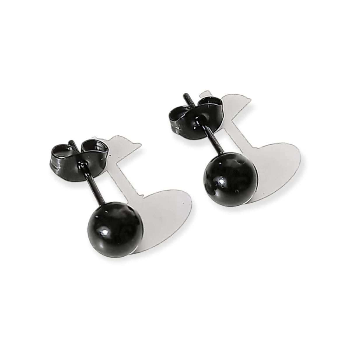 ELBAULDEJUMA - Pack De 3 Pares Aros Argollas Esfera Negras Piercing Oreja