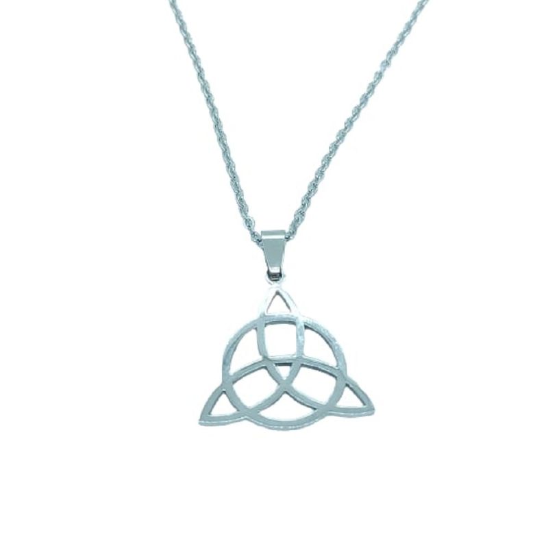 ELBAULDEJUMA - Colgante Collar Símbolo Triqueta Vida Renacimiento