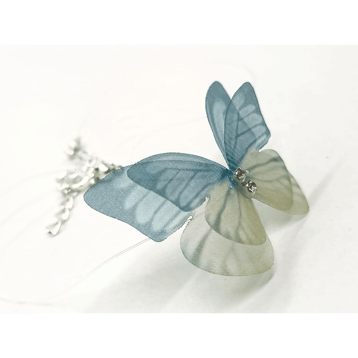 ELBAULDEJUMA - Colgante Cadena Gargantilla Invisible Con Mariposa