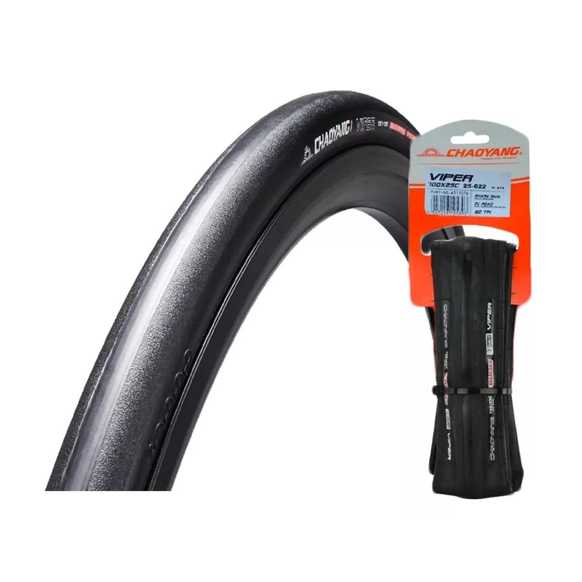 CHAOYANG - Neumático Chaoyang Viper 700x25c 25-622 2c 60tpi Ruta Kevlar