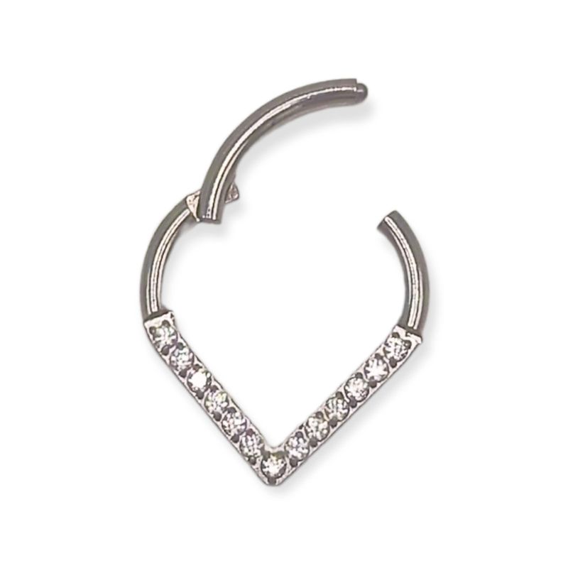 ELBAULDEJUMA - Piercing Septum Tragus F136 G23 Titanio Lagrima Circonio