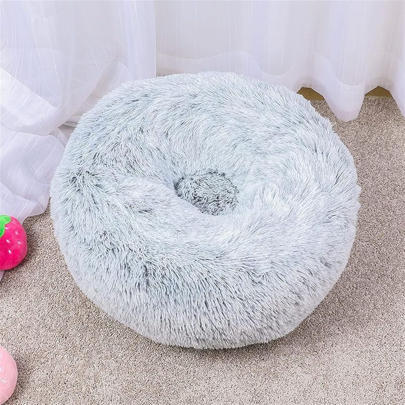 GENERICO - Cama para Mascotas Antiestres de felpa Peluda 60 CM