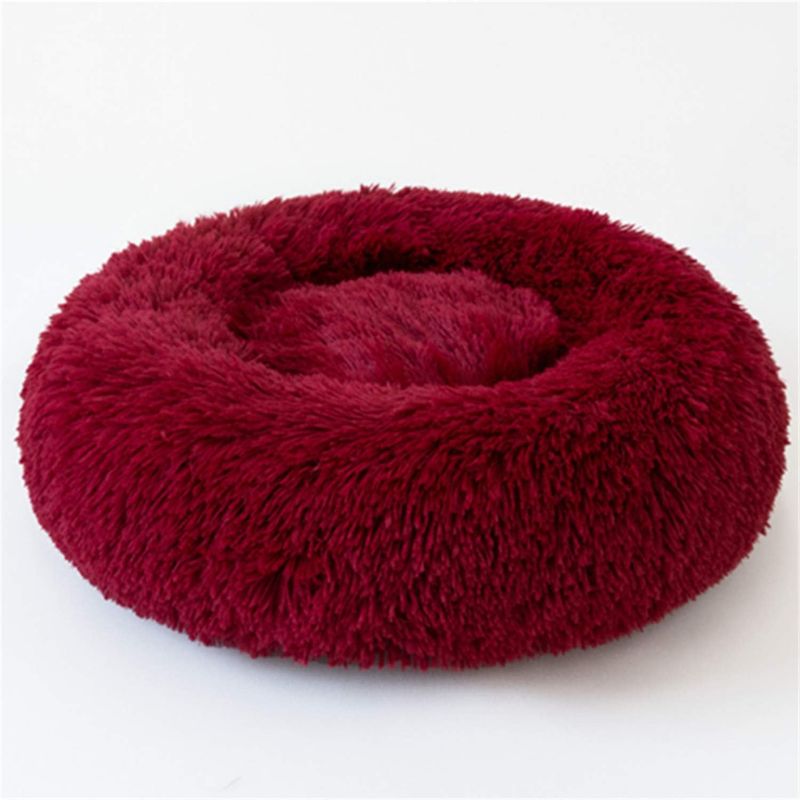 GENERICO - Cama para Mascotas Antiestres de felpa Peluda 50 CM