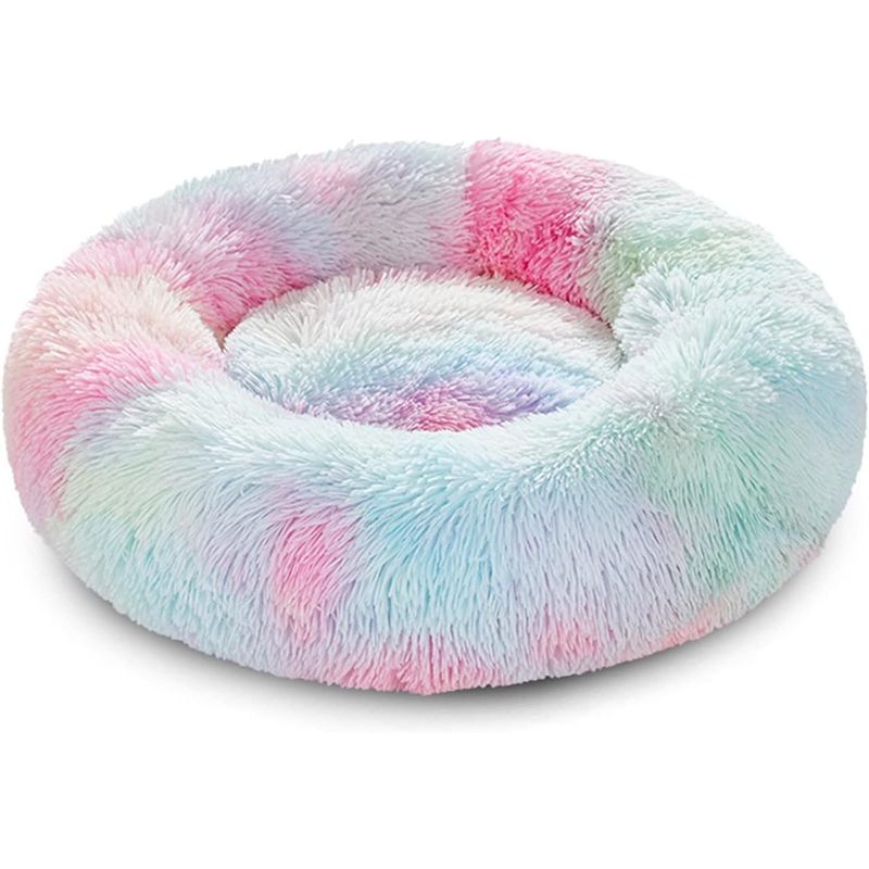 GENERICO - Cama para Mascotas Antiestres de felpa Peluda 60 CM