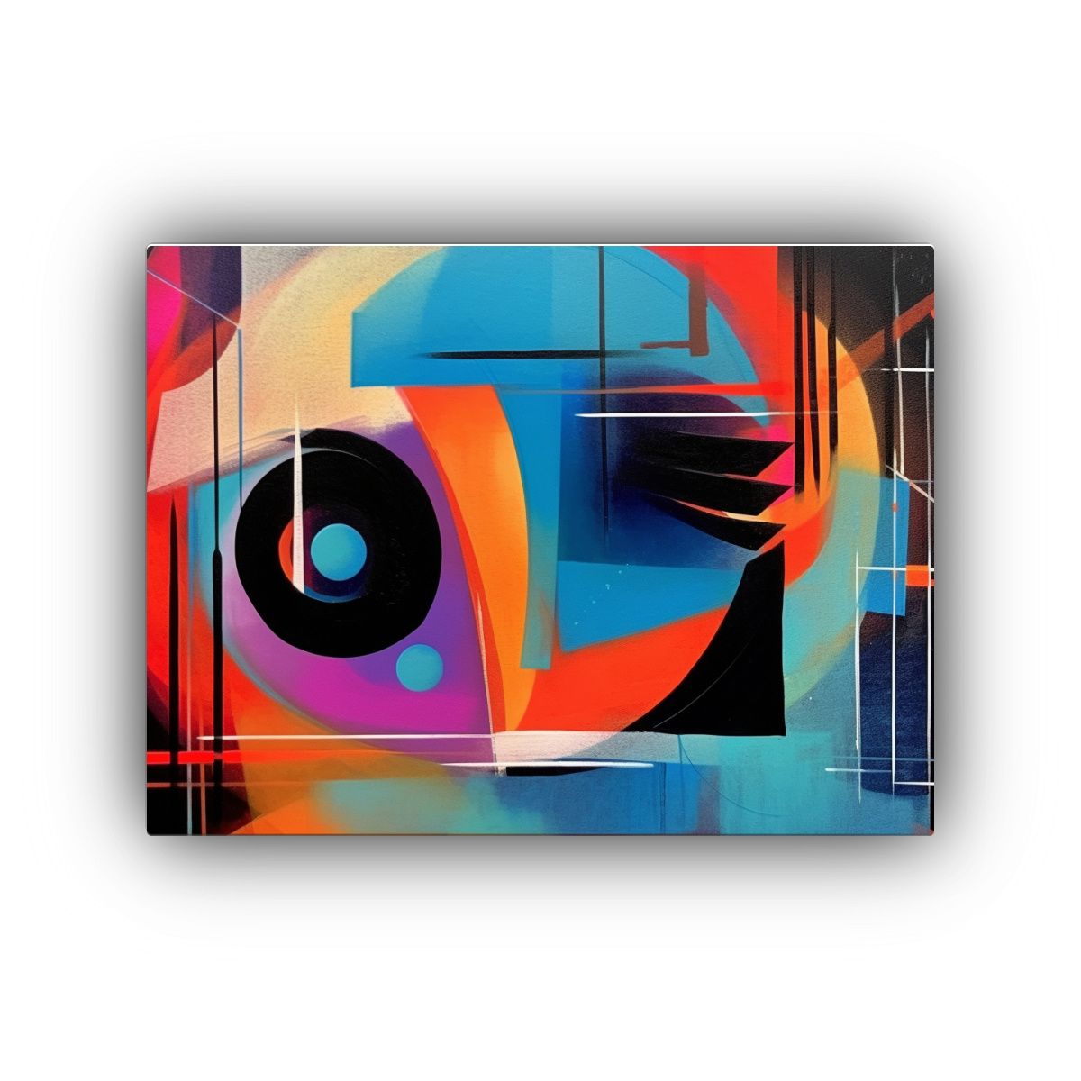 GENERICO - Cuadro Abstracto De Mujer En Composición Temática Sindica  120x80cm