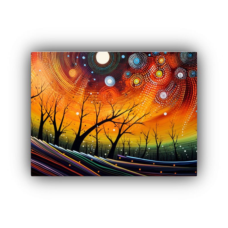 GENERICO - Pintura Aborigen Australiana De Estrellas Y El Equilibrio C 120x80cm